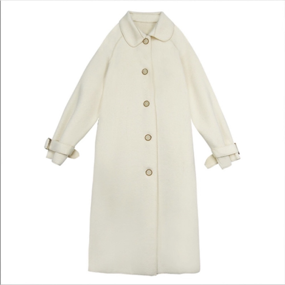 White wool coat bought from Korea NWOT